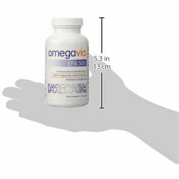 Image of OmegaVia EPA 500 Omega-3 Fish Oil, 120 Capsules, 500 mg EPA/Pill, High-Purity EPA Formula (Triglyceride Form)