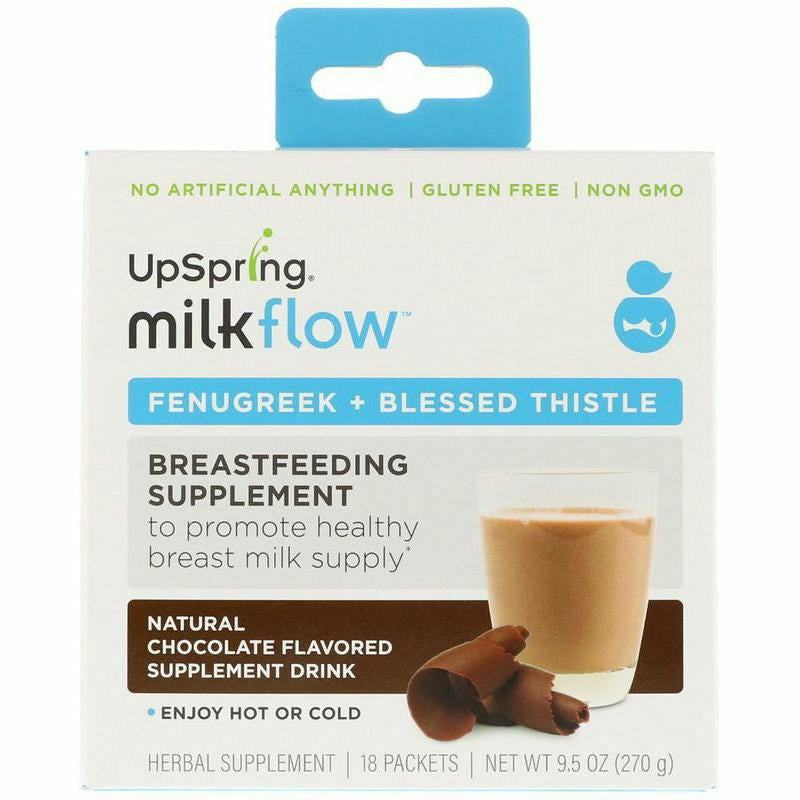 Image of UpSpring - MilkFlow Lactation Supplement Drink Mix - Chocolate or Berry Flavour