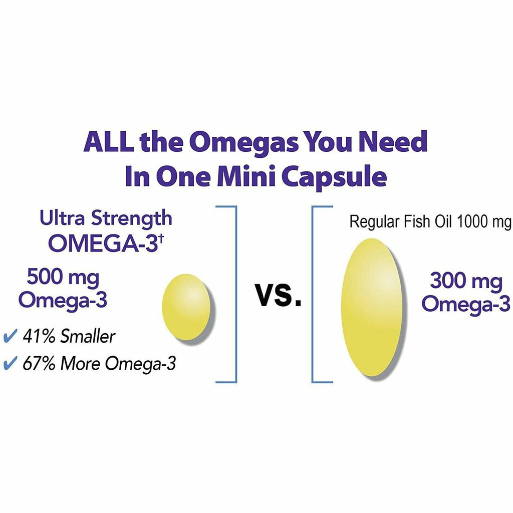 Image of InnovixLabs Ultra Strength Omega 3 Fish Oil, Easy-to-Swallow (41% Smaller Pills Than Triple Strength), Enteric-Coated, Burp-Free