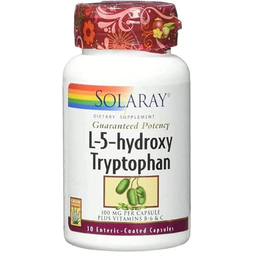Solaray L-5-Hydroxy Tryptophan - 100mg 30 Enteric Coated Capsules