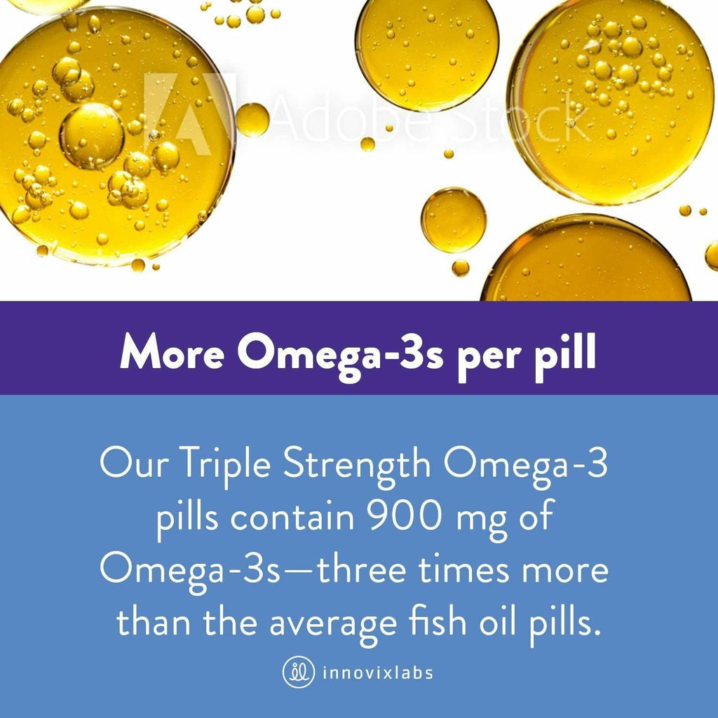 Image of InnovixLabs Triple Strength Omega-3 Fish Oil 900mg - Enteric Coating - 200 Caps