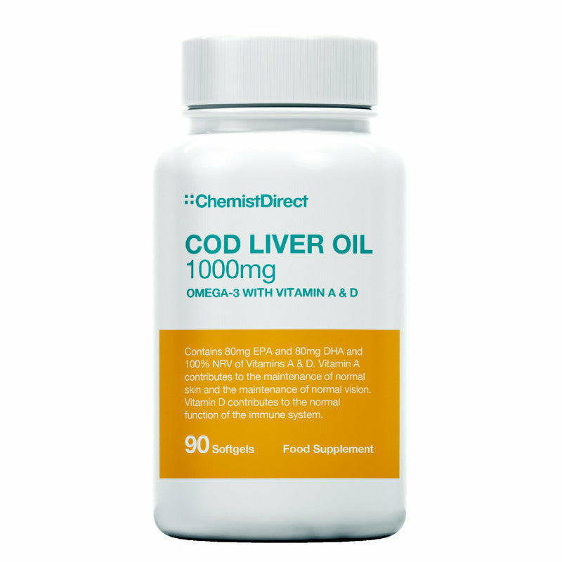 Image of Cod Liver Oil 1000mg - 90 Softgels