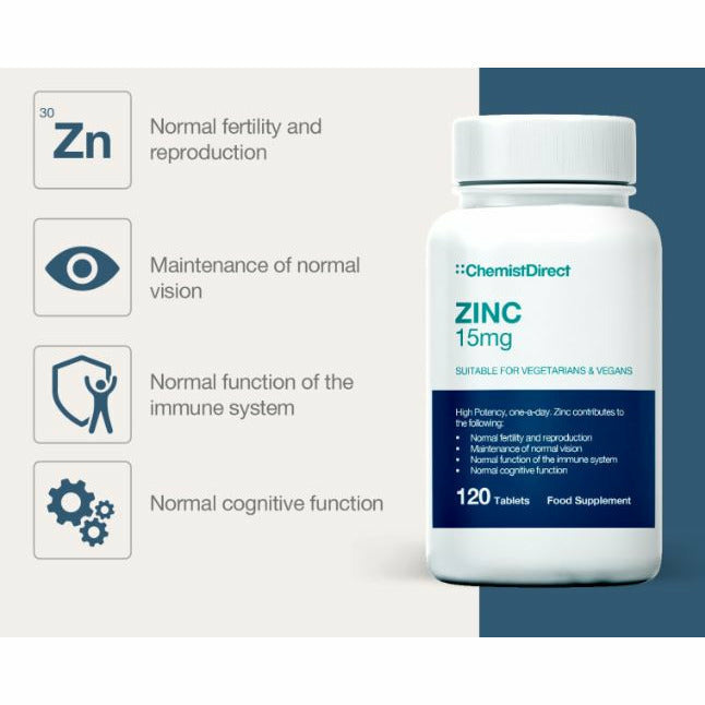 Image of Zinc 15mg - 120 Tablets